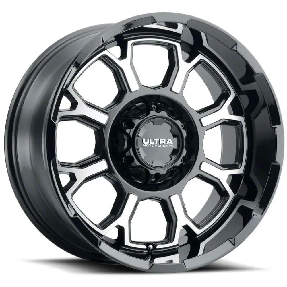 Ultra Wheels Commander Gloss Black Machined 6-Lug Wheel; 18x9; 12mm Offset (19-26 Sierra 1500)