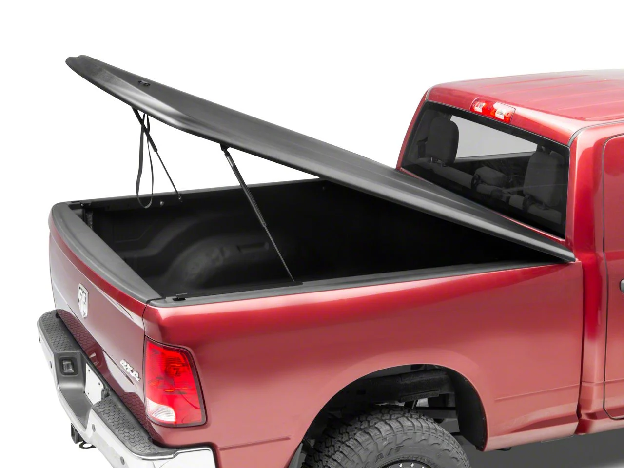 UnderCover SE Hinged Tonneau Cover; Black Textured (10-26 RAM 3500 SRW w/ 6.4-Foot Box & w/o RAM Box)