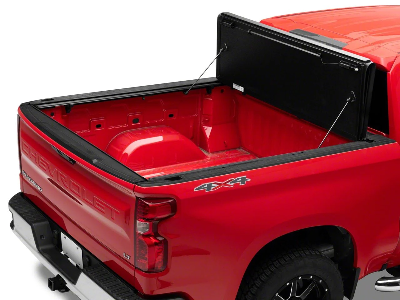 UnderCover Flex Tri-Fold Tonneau Cover; Black Textured (19-26 Silverado 1500 w/ 5.80-Foot Short & 6.50-Foot Standard Box)