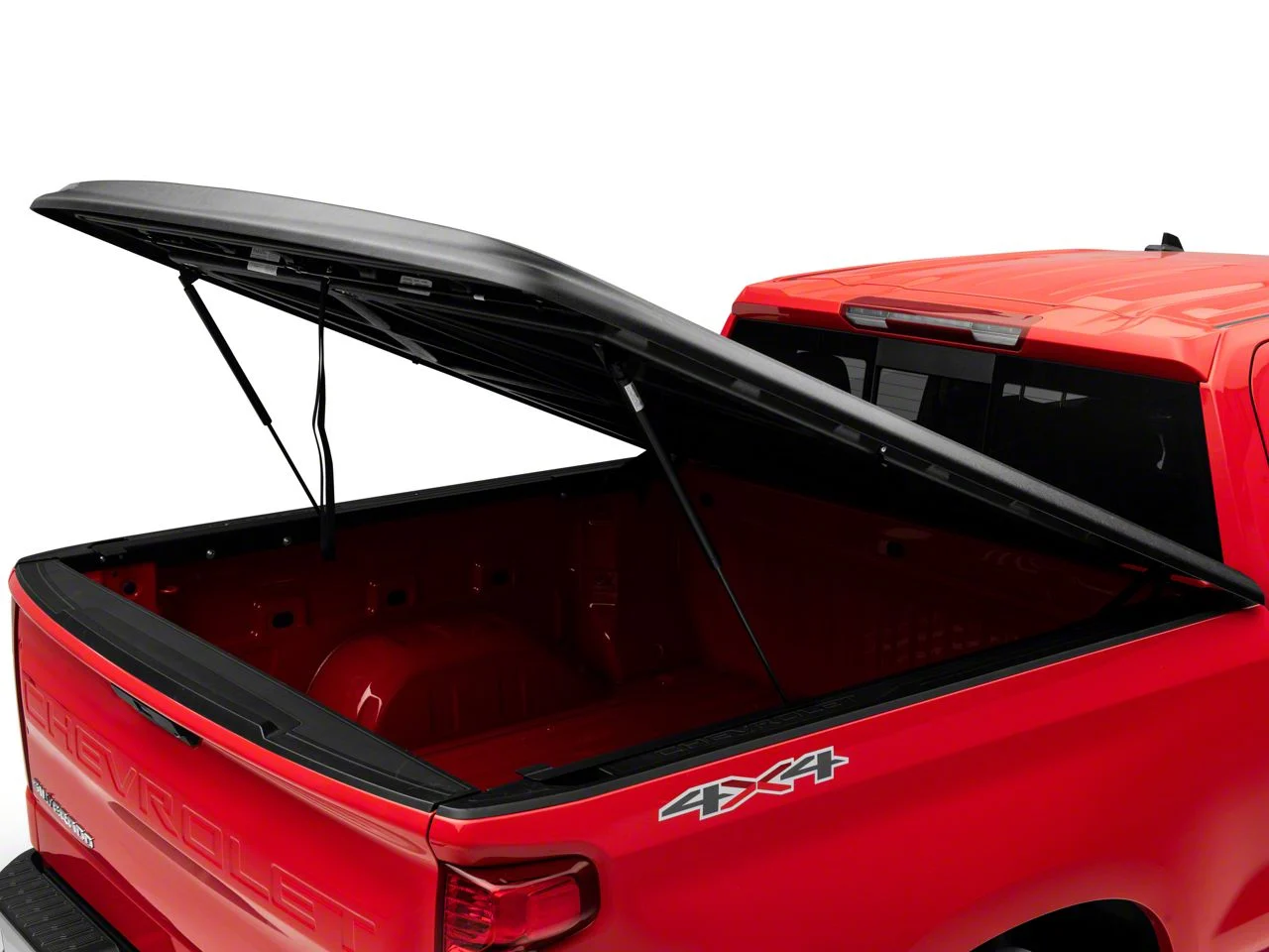 UnderCover SE Hinged Tonneau Cover; Black Textured (19-26 Silverado 1500 w/ 5.80-Foot Short & 6.50-Foot Standard Box)