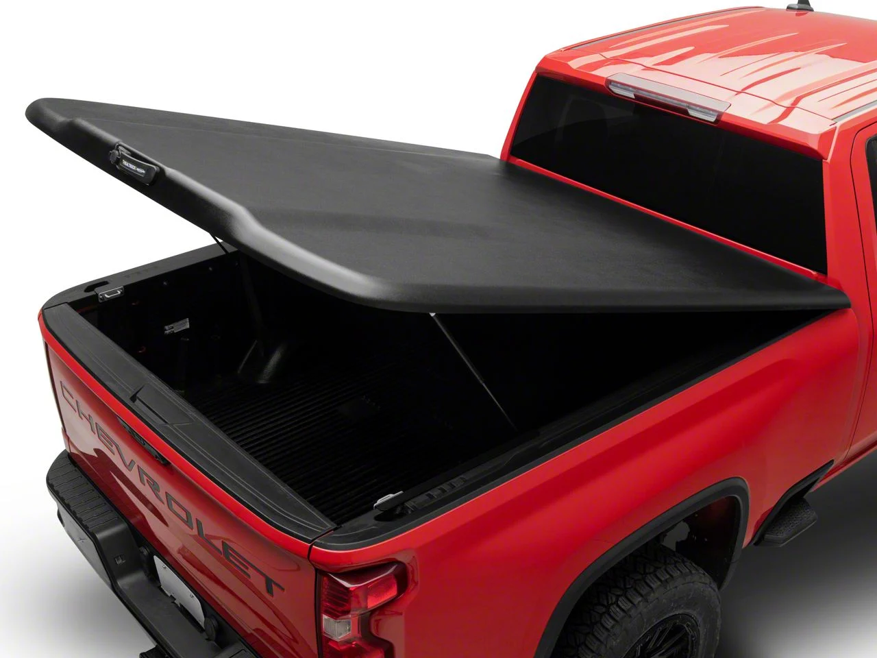 UnderCover Elite Hinged Tonneau Cover; Black Textured (20-26 Silverado 2500 HD w/ 6.90-Foot Standard Box)