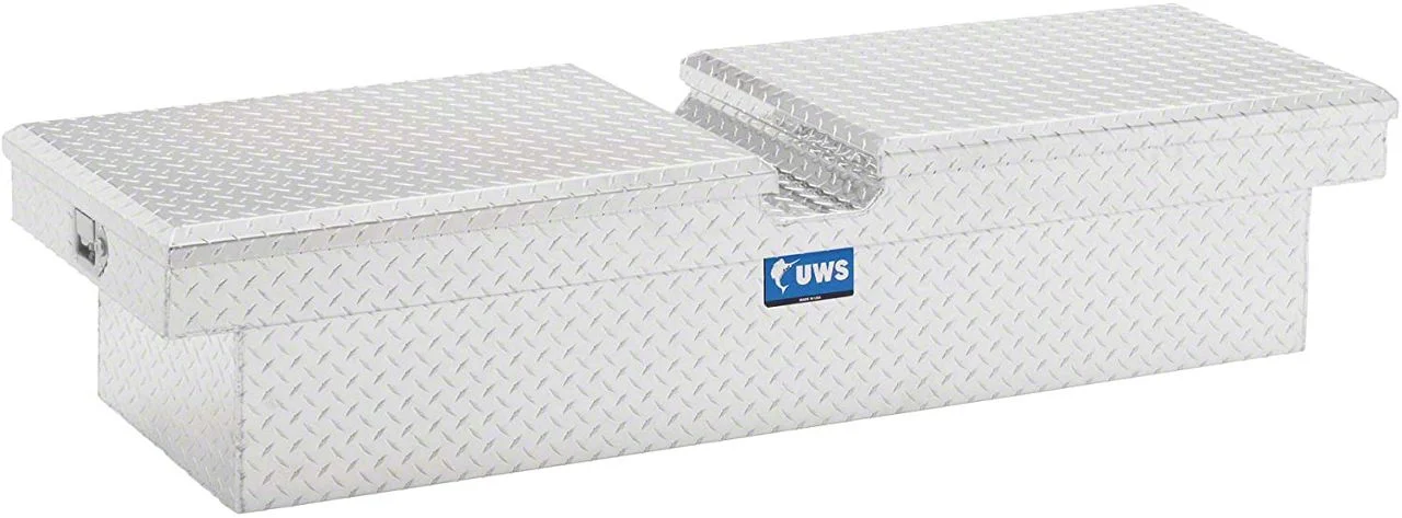UWS 69-Inch Aluminum Gull Wing Crossover Tool Box; Bright (09-26 RAM 1500 w/o RAM Box)