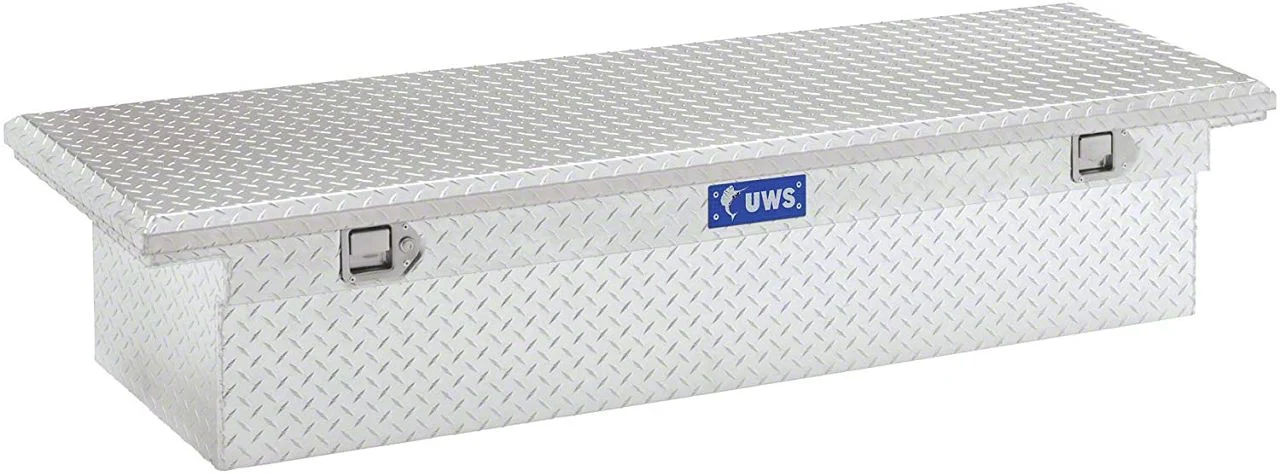 UWS 69-Inch Aluminum Low Profile Crossover Tool Box; Bright (09-26 RAM 1500 w/o RAM Box)