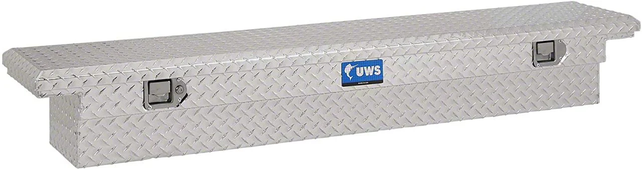 UWS 69-Inch Aluminum Slim Low Profile Crossover Tool Box; Bright (09-26 RAM 1500 w/o RAM Box)