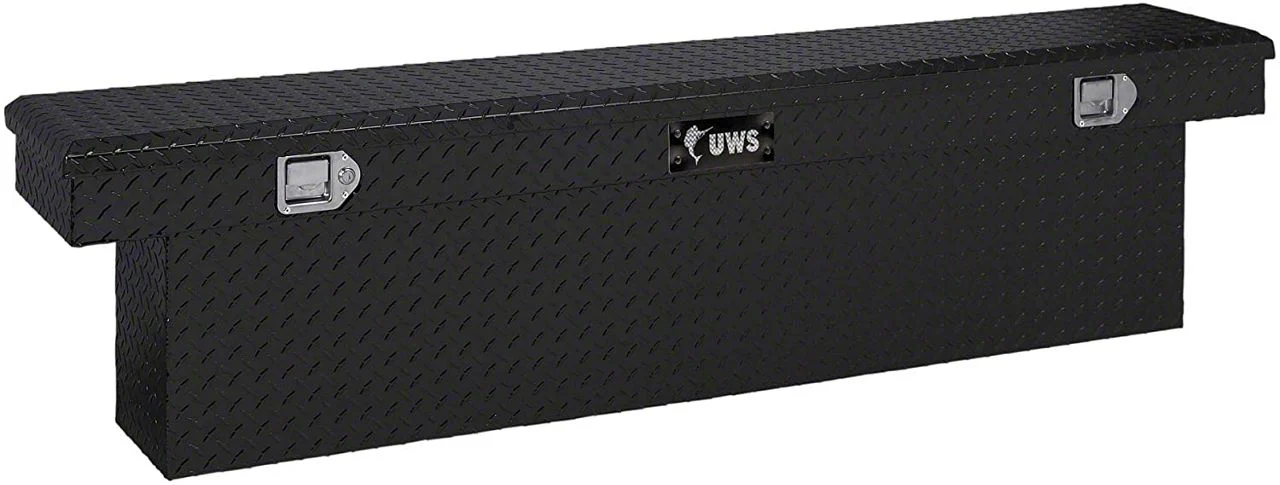 UWS 69-Inch Aluminum Deep Slim-Line Crossover Tool Box; Gloss Black (10-18 RAM 3500)