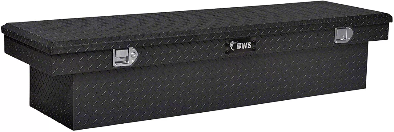 UWS 69-Inch Aluminum Crossover Tool Box; Matte Black (07-26 Silverado 2500 HD)