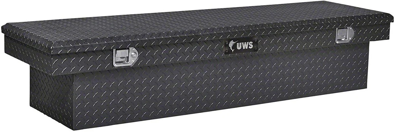 UWS 69-Inch Aluminum Crossover Tool Box; Gloss Black (07-26 Silverado 3500 HD)