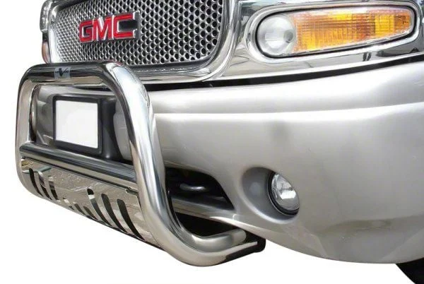 Classic Bull Bar with Skid Plate; Stainless Steel (07-13 Silverado 1500)