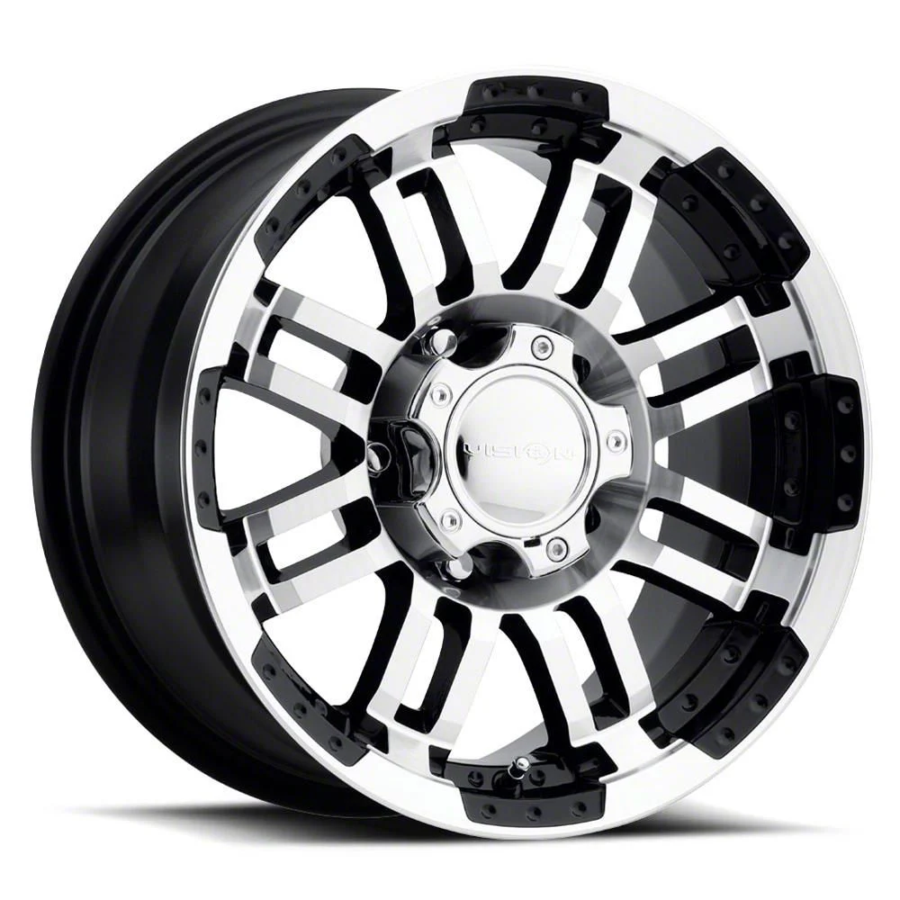 Warrior Gloss Black Machined 6-Lug Wheel; 17x8.5; 25mm Offset (15-20 Yukon)