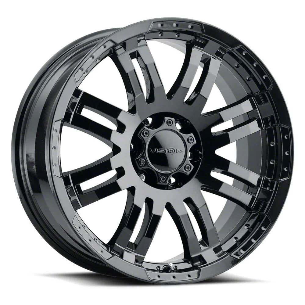 Warrior Gloss Black 6-Lug Wheel; 18x8.5; 18mm Offset (15-20 Yukon)