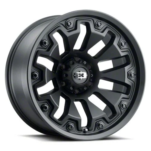 Armor Satin Black with Black Bolt Inserts 6-Lug Wheel; 20x9; 12mm Offset (21-26 Yukon)