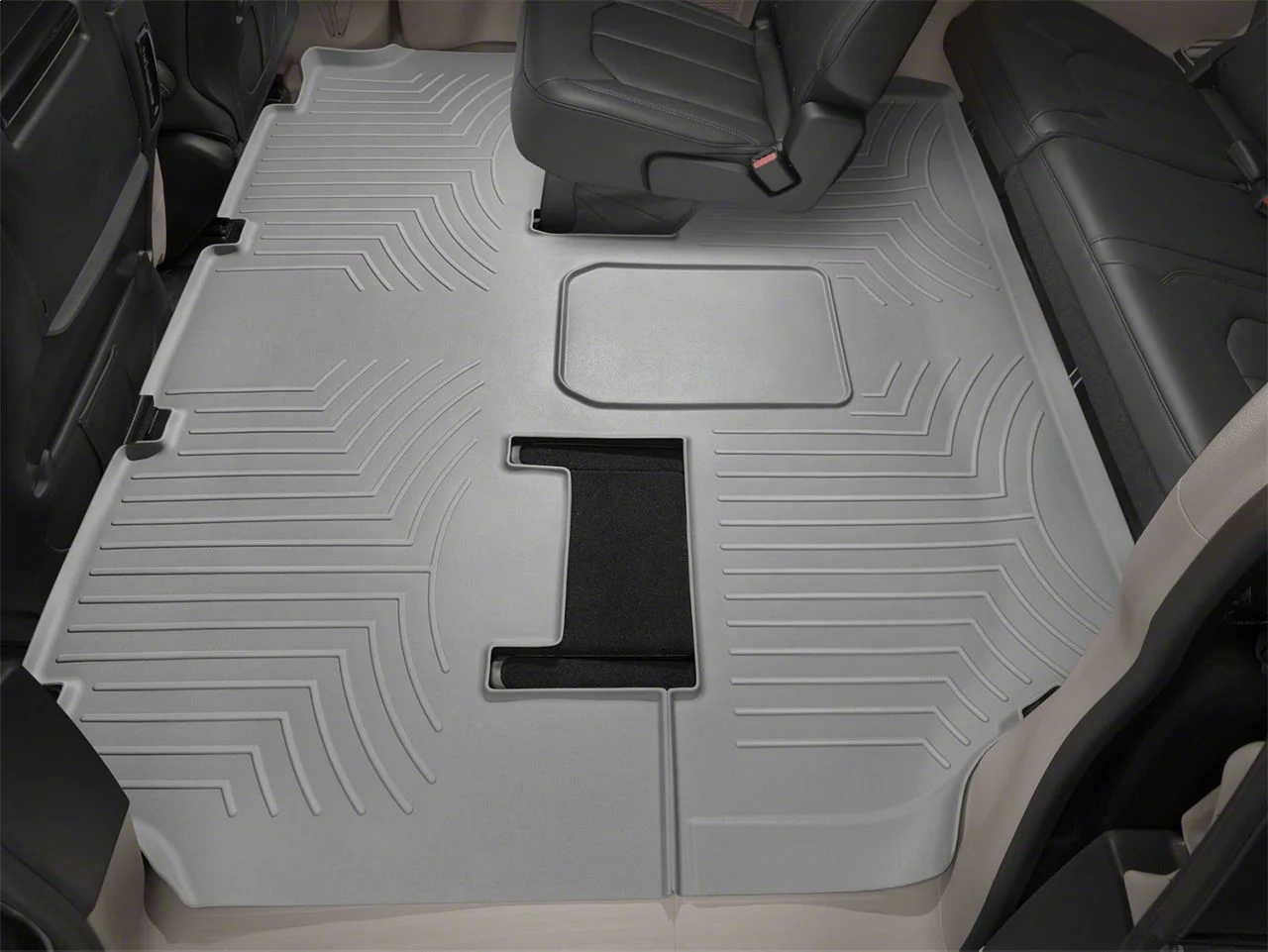 Weathertech DigitalFit Rear Floor Liner; Gray (19-26 RAM 1500 Crew Cab w/ Rear Underseat Storage)