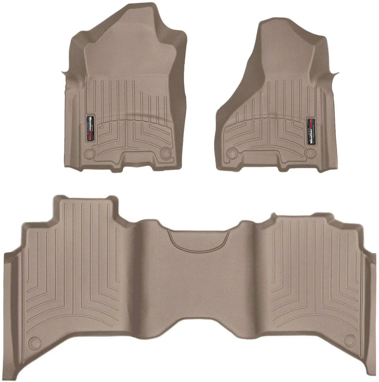 Weathertech DigitalFit Front and Rear Floor Liners; Tan (19-26 RAM 3500 Crew Cab)