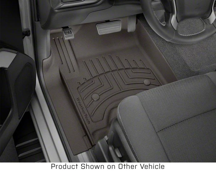 Weathertech Front Floor Liner HP; Cocoa (14-18 Sierra 1500 w/o Floor Shifter)