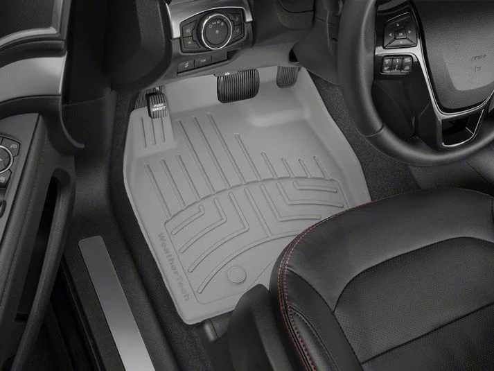 Weathertech Front Floor Liner HP; Gray (07-13 Sierra 1500 w/o Floor Shifter)