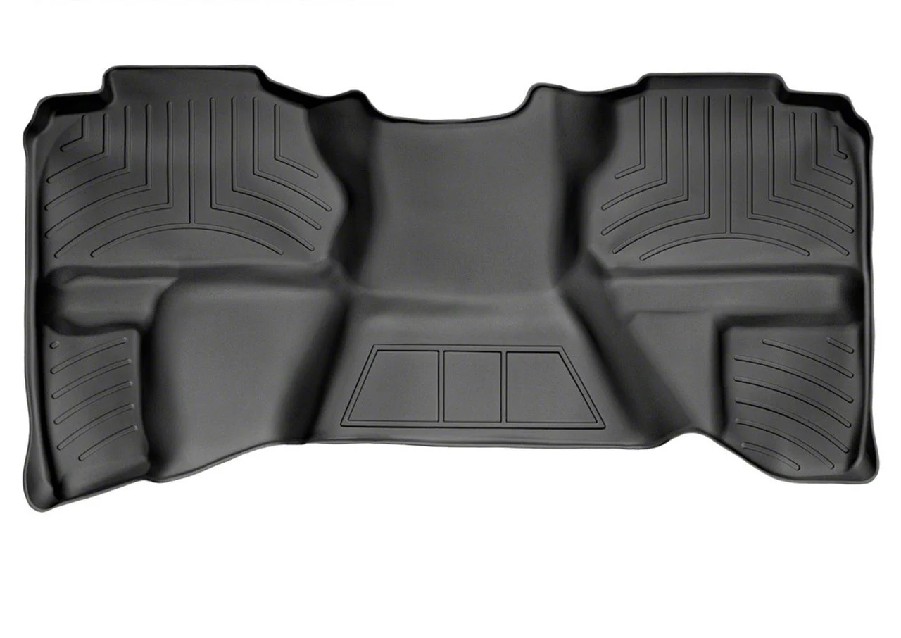 Weathertech DigitalFit Rear Floor Liner; Black (07-13 Sierra 2500 HD Extended Cab)