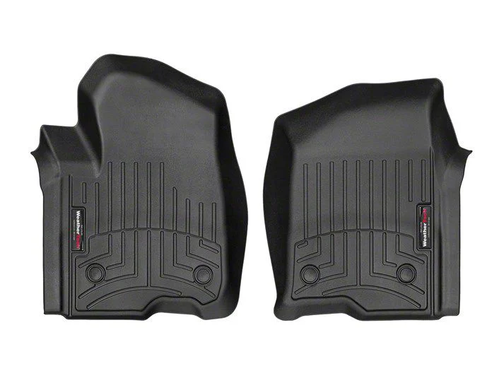 Weathertech DigitalFit Front Floor Liners for Vinyl Floors; Black (20-26 Sierra 2500 HD Double Cab, Crew Cab)
