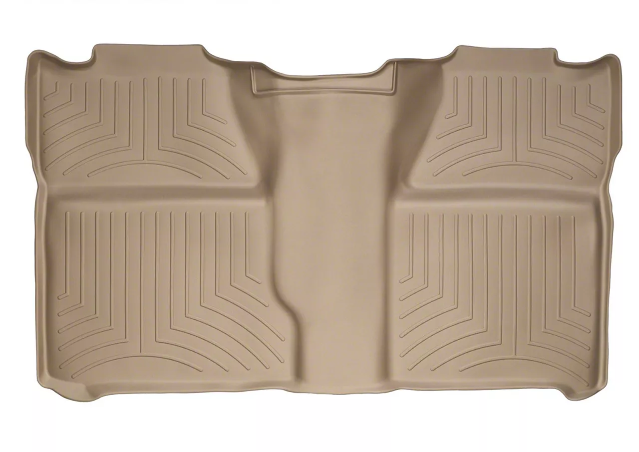 Weathertech DigitalFit Rear Floor Liner; Tan (07-14 Sierra 2500 HD Crew Cab)