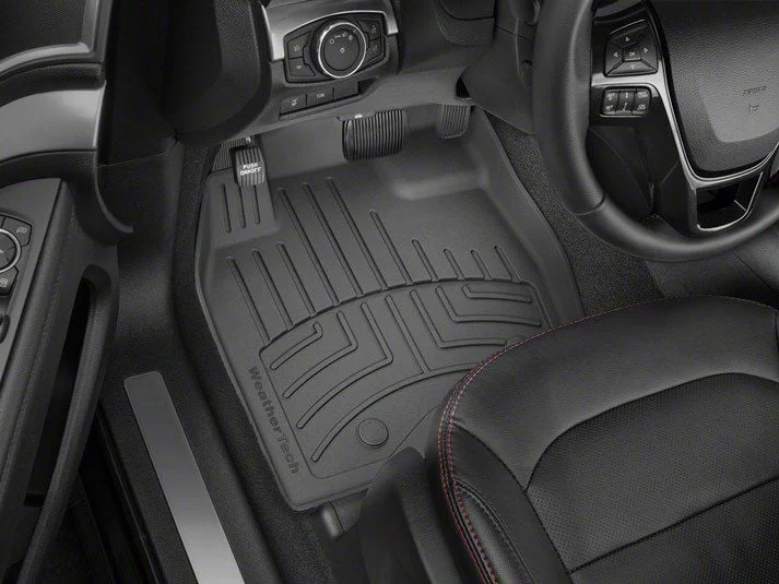 Weathertech Front Floor Liner HP; Black (07-13 Silverado 1500 Extended Cab, Crew Cab)
