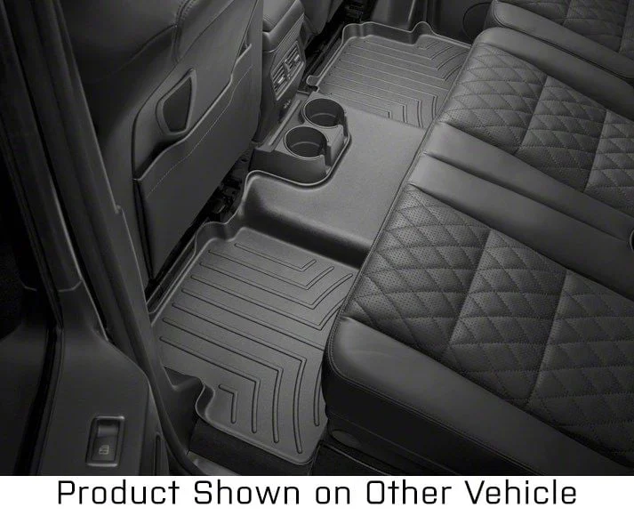 Weathertech Rear Floor Liner HP; Black (14-18 Silverado 1500 Double Cab)