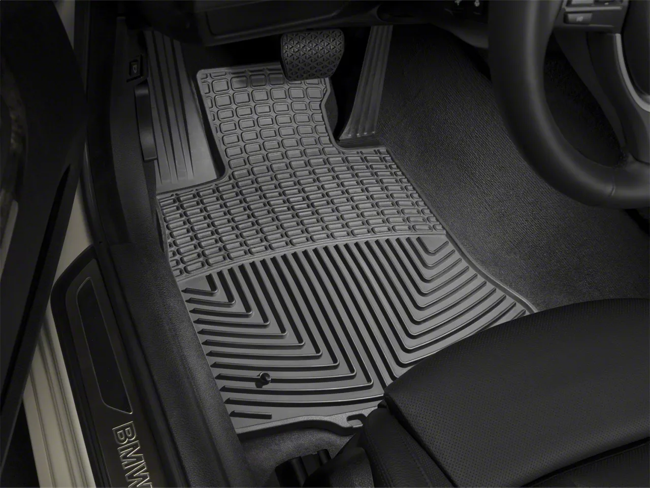 Weathertech All-Weather Front Rubber Floor Mats; Black (19-26 Silverado 1500)