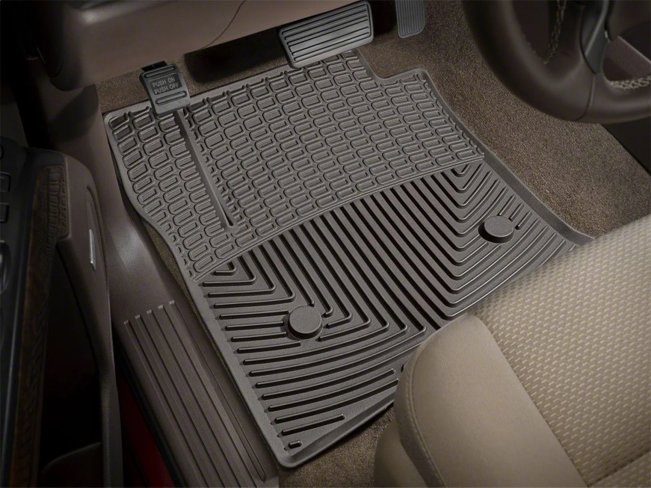Weathertech All-Weather Front Rubber Floor Mats; Cocoa (19-26 Silverado 1500)