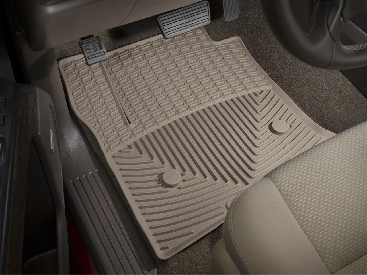 Weathertech All-Weather Front Rubber Floor Mats; Tan (19-26 Silverado 1500)