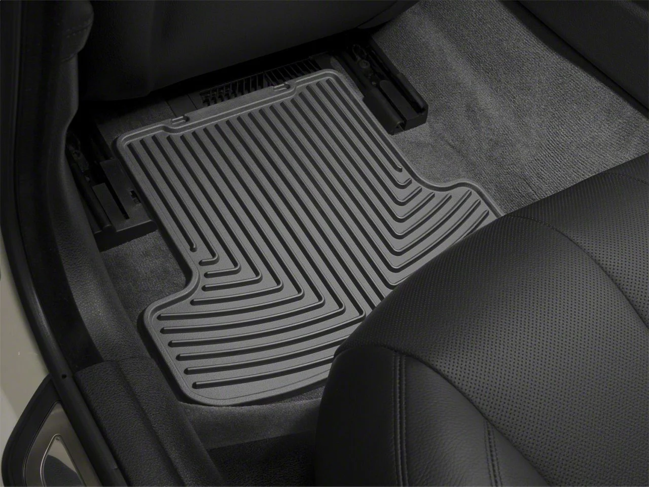 Weathertech All-Weather Rear Rubber Floor Mats; Black (19-26 Silverado 1500 Double Cab, Crew Cab)