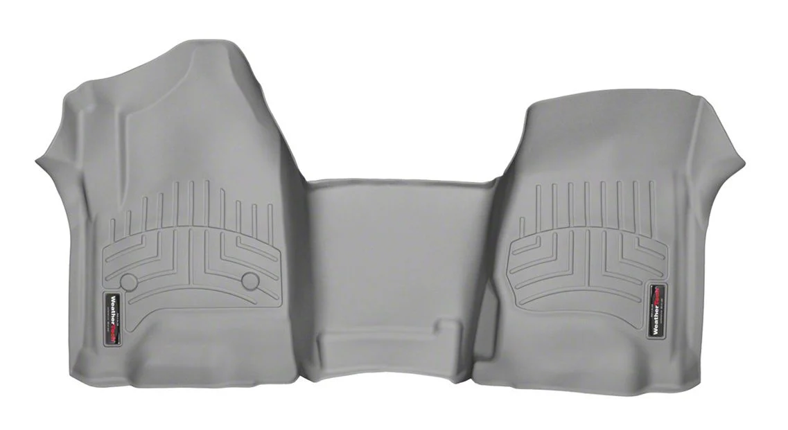 Weathertech DigitalFit Front Over the Hump Floor Liner; Gray (19-26 Silverado 1500)