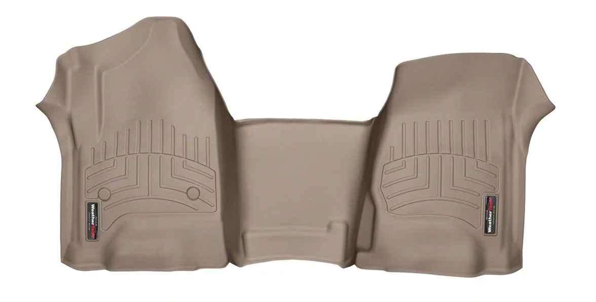 Weathertech DigitalFit Front Over the Hump Floor Liner; Tan (19-26 Silverado 1500)