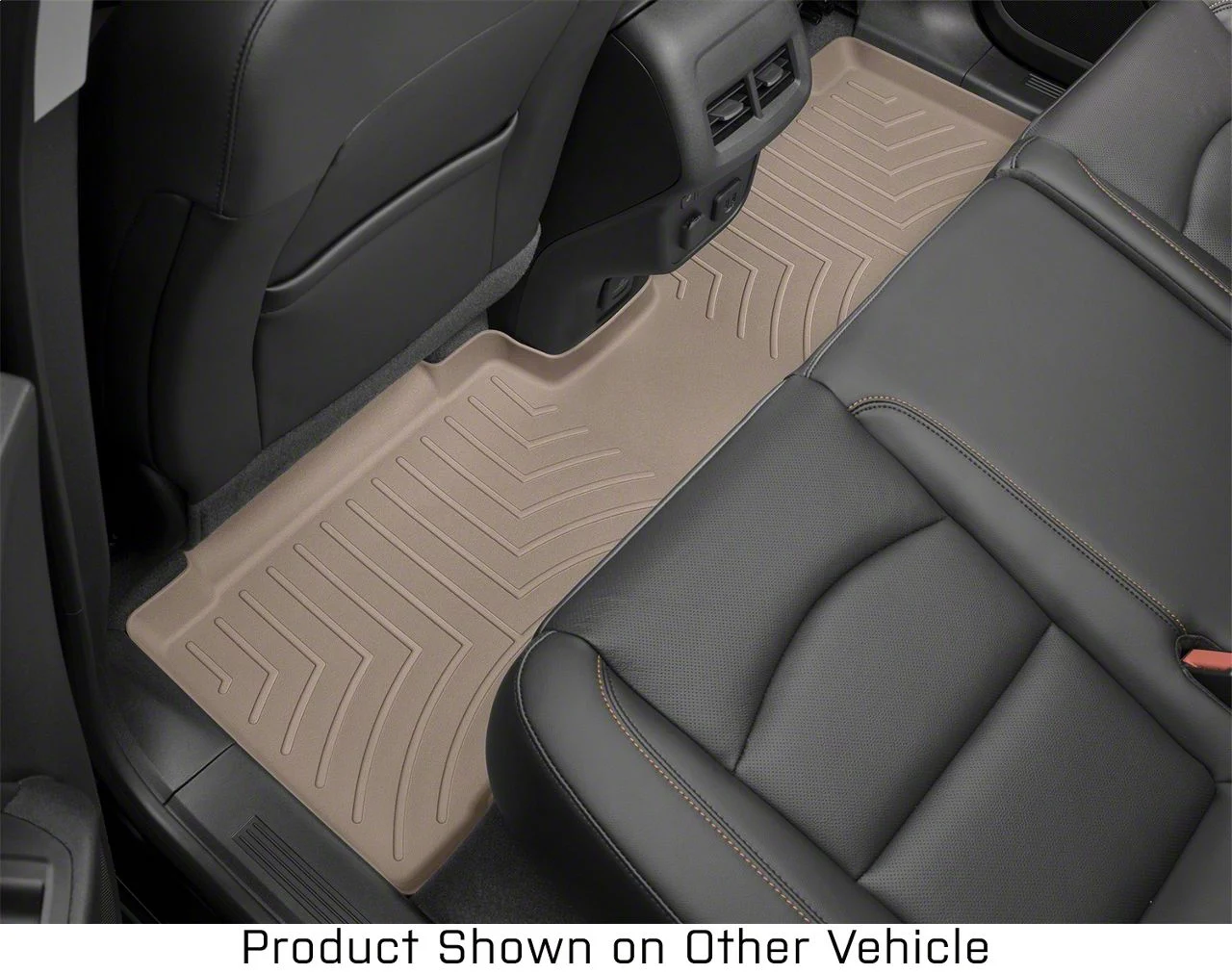 Weathertech DigitalFit Rear Floor Liner; Tan (19-26 Silverado 1500 Crew Cab w/ Front Bench Seat)