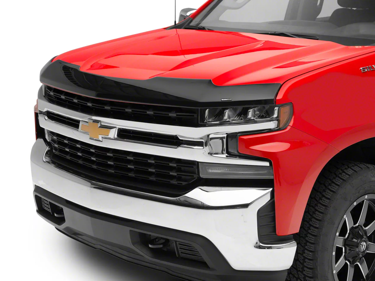 Weathertech Low Profile Hood Protector; Dark Smoke (19-26 Silverado 1500, Excluding 22-26 Trail Boss & ZR2)