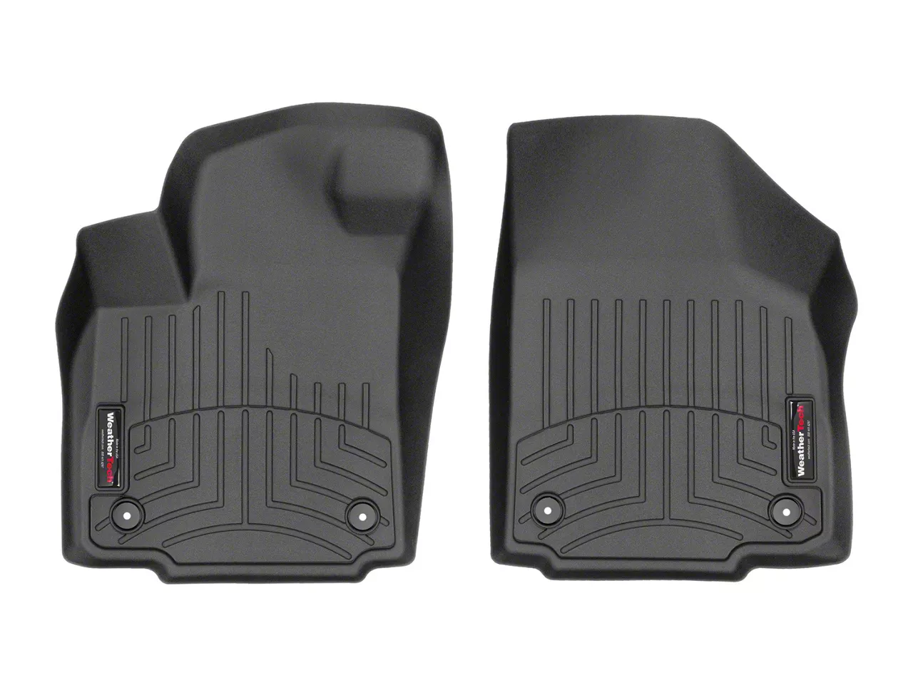 Weathertech DigitalFit Front Floor Liners; Black (20-26 Silverado 2500 HD Double Cab, Crew Cab)