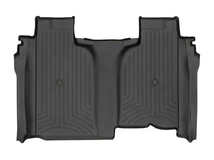 Weathertech DigitalFit Rear Floor Liner for Vinyl Floors; Black (20-26 Silverado 2500 HD Crew Cab w/ Front Bench Seat)