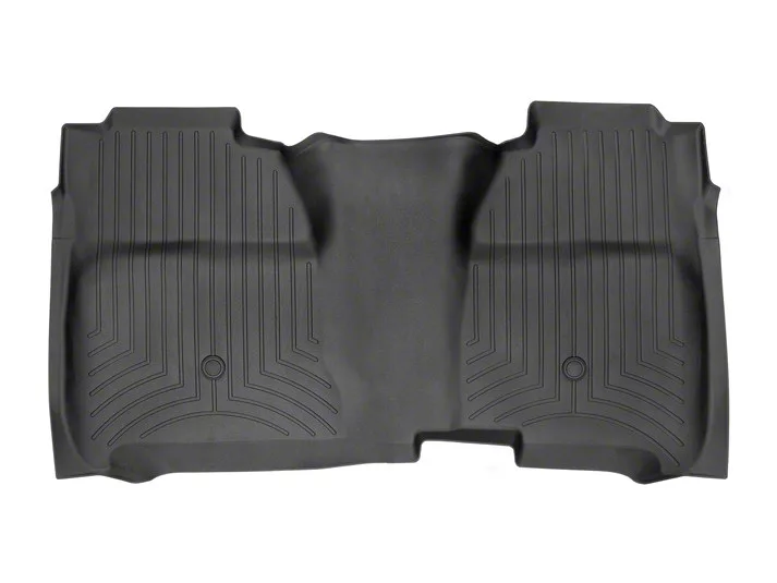 Weathertech DigitalFit Rear Floor Liner for Vinyl Floors; Black (15-19 Silverado 2500 HD Crew Cab)
