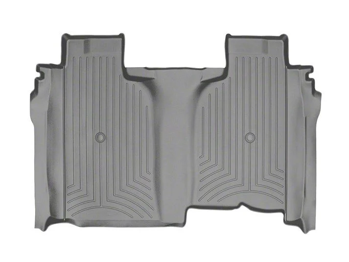 Weathertech DigitalFit Rear Floor Liner; Gray (20-26 Silverado 2500 HD Crew Cab w/ Front Bucket Seats & w/o Rear Underseat Storage)