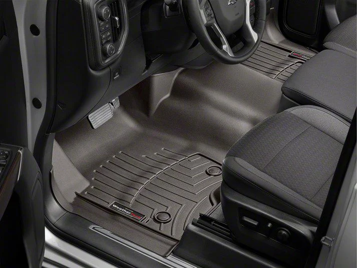 Weathertech DigitalFit Front Over the Hump Floor Liner; Cocoa (20-26 Silverado 2500 HD Double Cab, Crew Cab)