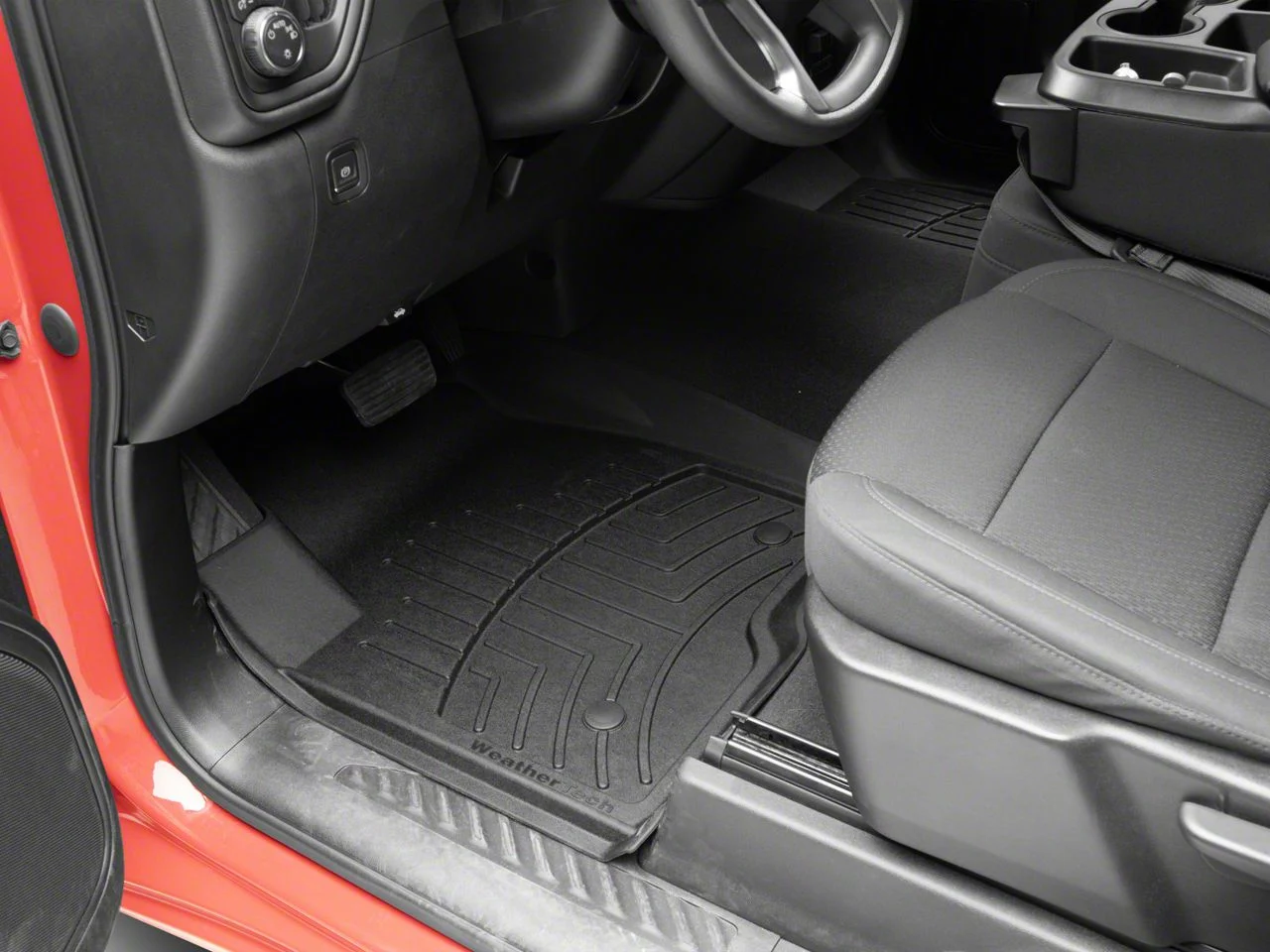 Weathertech Front and Rear Floor Liner HP; Black (20-26 Silverado 2500 HD Crew Cab w/ Front Bucket Seats & Rear Underseat Storage)