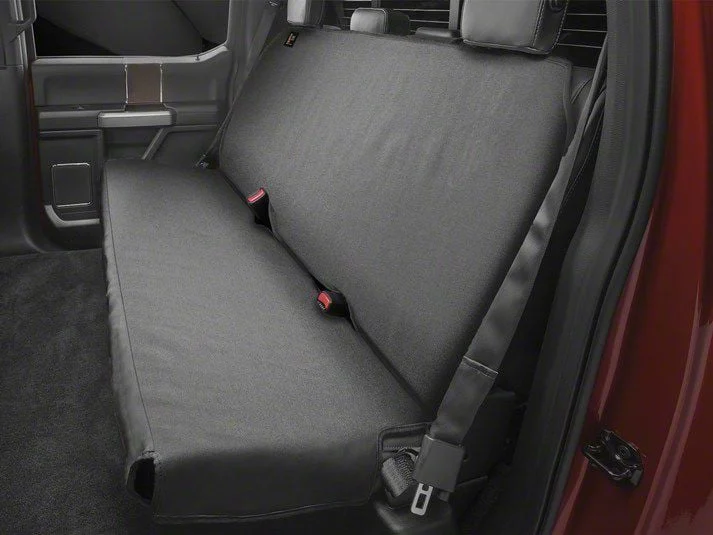 Weathertech Second Row Seat Protector; Charcoal (07-26 Silverado 2500 HD Extended/Double Cab, Crew Cab)