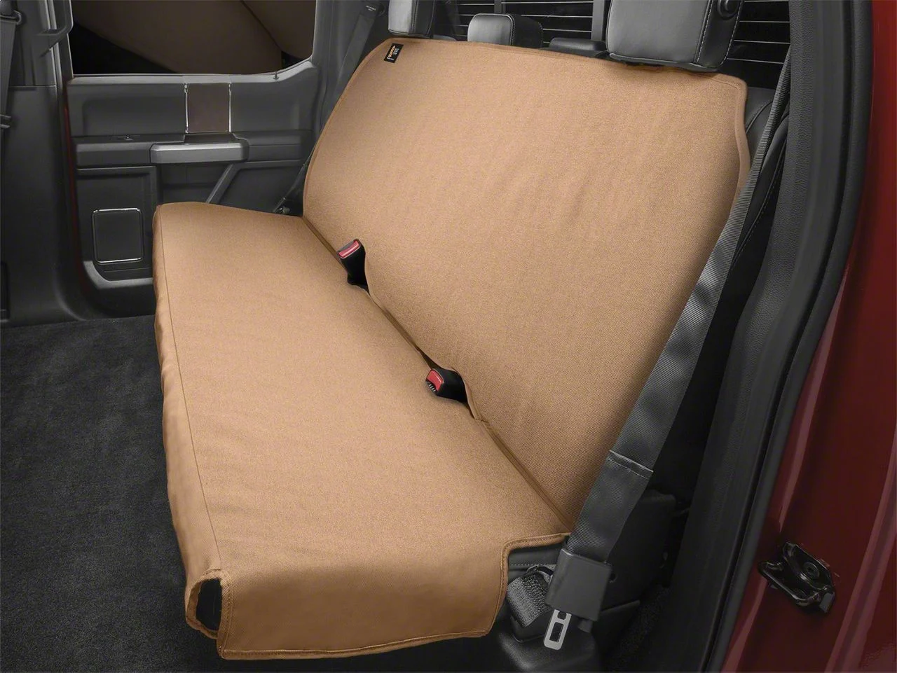 Weathertech Second Row Seat Protector; Tan (07-26 Silverado 2500 HD Extended/Double Cab, Crew Cab)