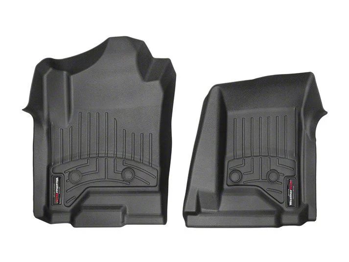 Weathertech DigitalFit Front Floor Liners for Vinyl Floors; Black (15-19 Silverado 3500 HD Crew Cab)