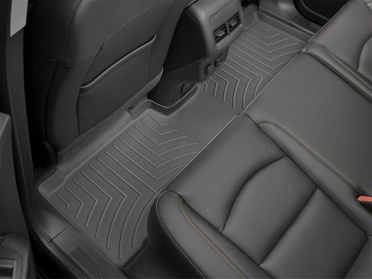 Weathertech DigitalFit Rear Floor Liner; Black (20-26 Silverado 3500 HD Crew Cab w/ Front Bucket Seats & Rear Underseat Storage)