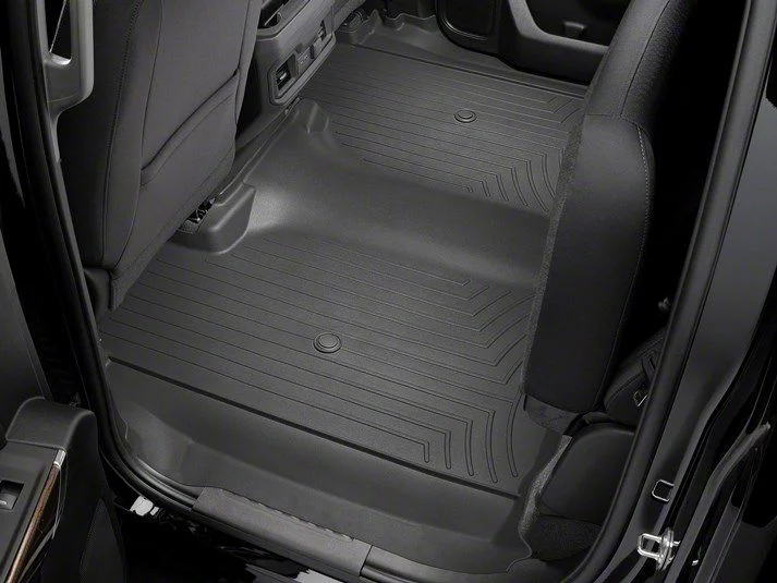 Weathertech DigitalFit Rear Floor Liner; Black (20-26 Silverado 3500 HD Crew Cab w/ Front Bench Seat & w/o Rear Underseat Storage)