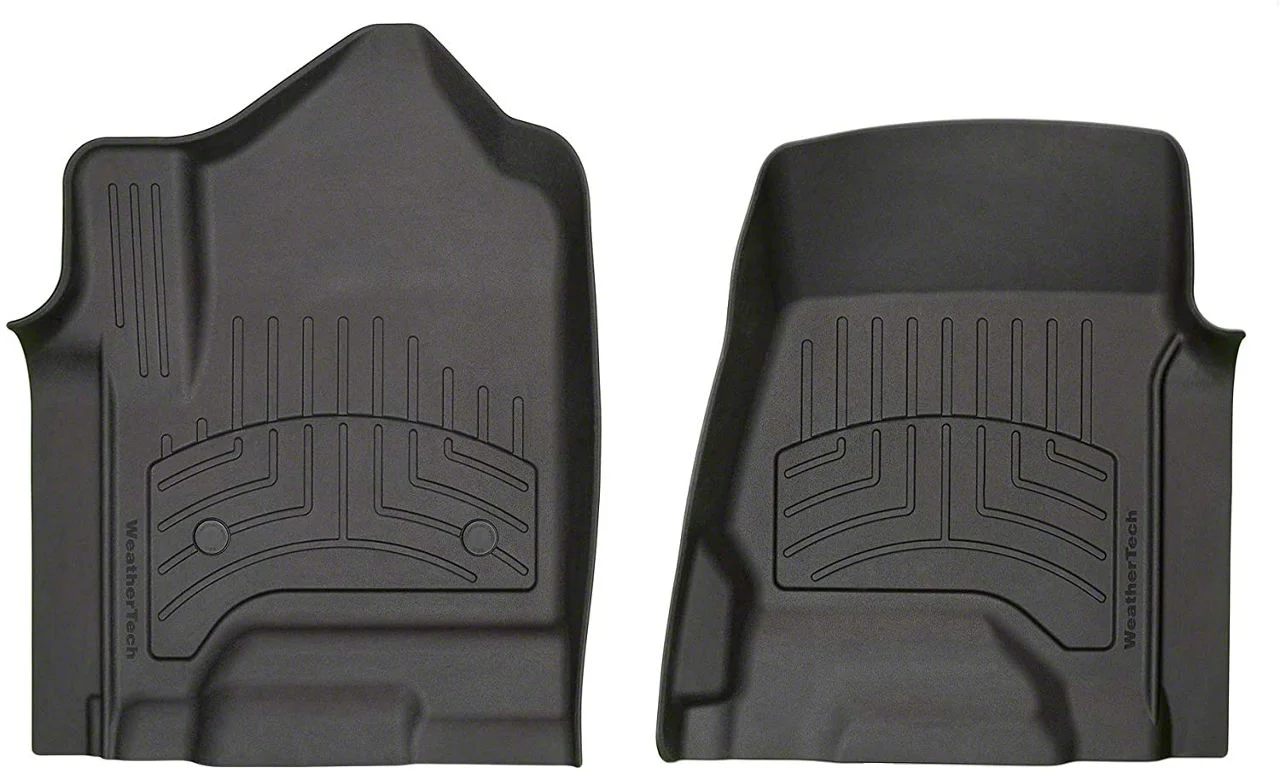 Weathertech Front Floor Liner HP; Black (15-19 Silverado 3500 HD w/o PTO Kit)