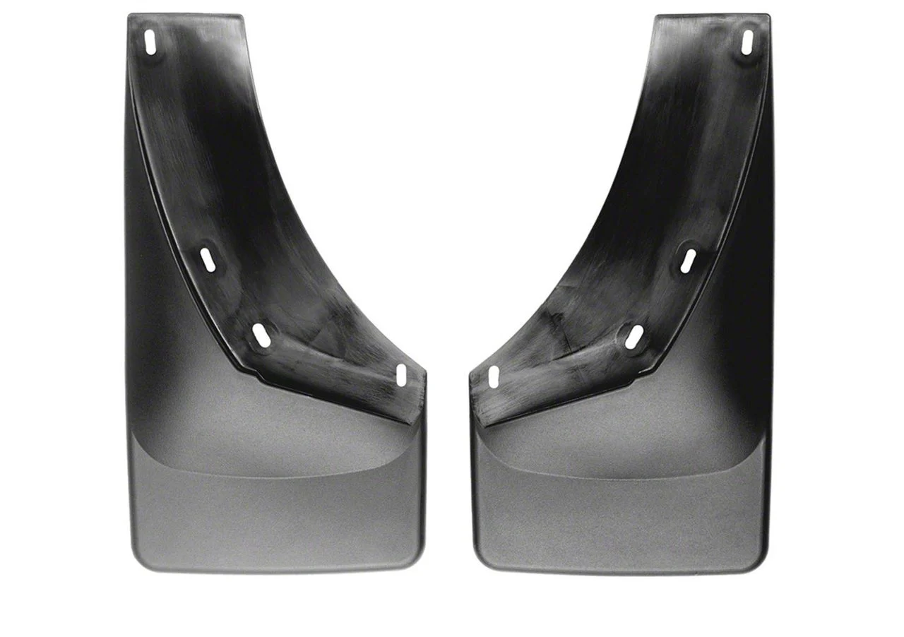 Weathertech No-Drill Mud Flaps; Front; Black (07-14 Silverado 3500 HD)