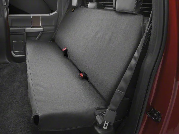 Weathertech Second Row Seat Protector; Charcoal (07-26 Silverado 3500 HD Extended/Double Cab, Crew Cab)