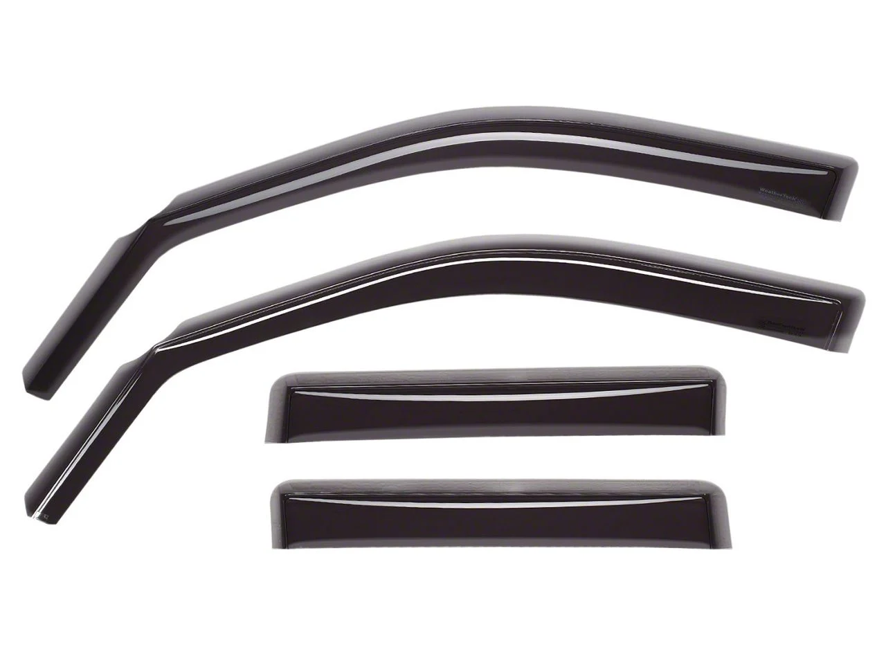 Weathertech Side Window Deflectors; Front and Rear; Dark Smoke (15-19 Silverado 3500 HD Crew Cab)