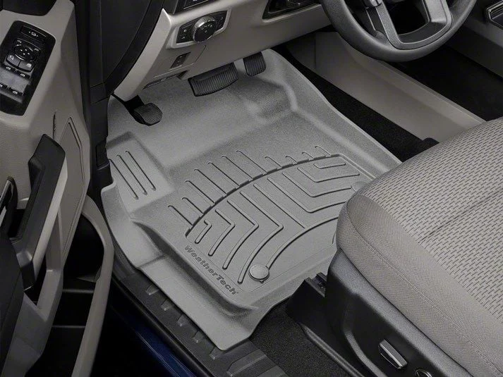 Weathertech Front Floor Liner HP; Gray (17-26 F-250 Super Duty SuperCab, SuperCrew)