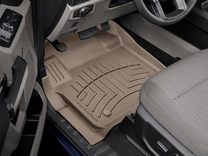 Weathertech Front Floor Liner HP; Tan (17-26 F-250 Super Duty SuperCab, SuperCrew)
