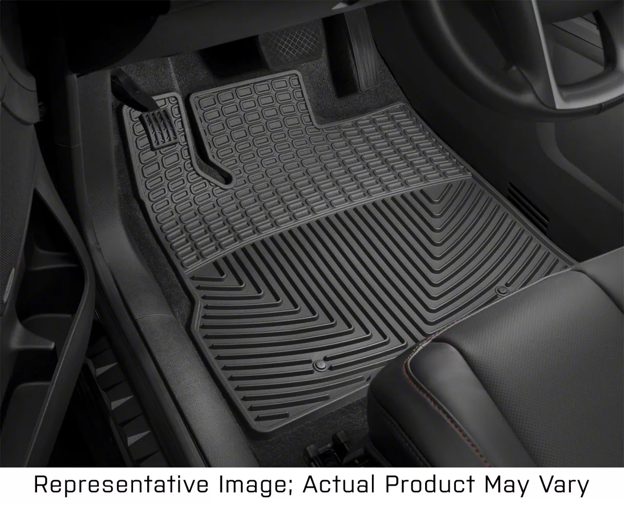 Weathertech All-Weather Front Rubber Floor Mats; Black (17-26 F-250 Super Duty SuperCab, SuperCrew)